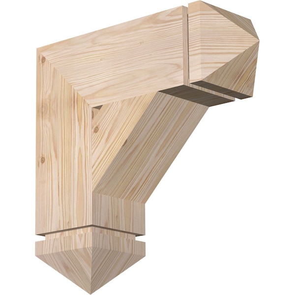 Ekena Millwork Traditional Arts & Crafts Smooth Bracket, Douglas Fir, 5 1/2"W x 18"D x 18"H BKT06X18X18TRA03SDF - main